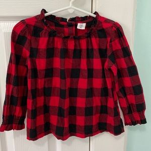 Baby Gap toddler girl buffalo plaid shirt